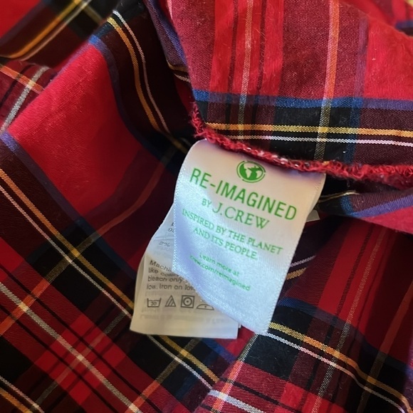 J Crew Crew Cuts Plaid Ruffle Top Size 12 - Picture 7 of 8